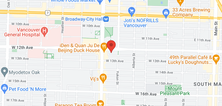 map of 434 W 12TH AVENUE